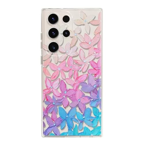 Rnrieyta Miagon Kreativ Blume Hülle für Samsung Galaxy S20 Ultra,Schmetterling Blätter Blumen Flower Serie Schutzhülle Transparentes Weich TPU Cover Dünne Kratzfeste Silikon Gel