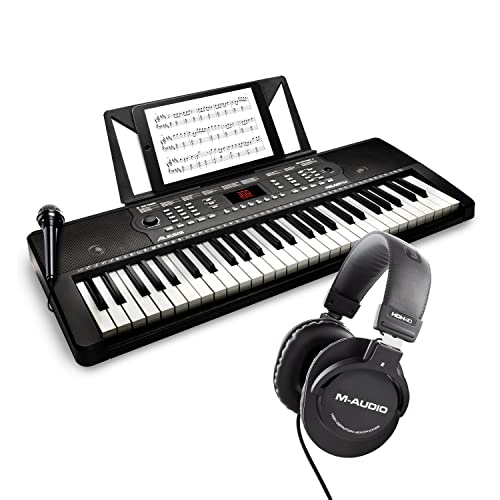 Alesis Melody 54 & M-Audio HDH40 – Tragbares 54-Tasten Keyboard mit Lautsprechern, 300 Sounds, 300 Rhytmen, 40 Demo Songs und Over-Ear Kopfhörer