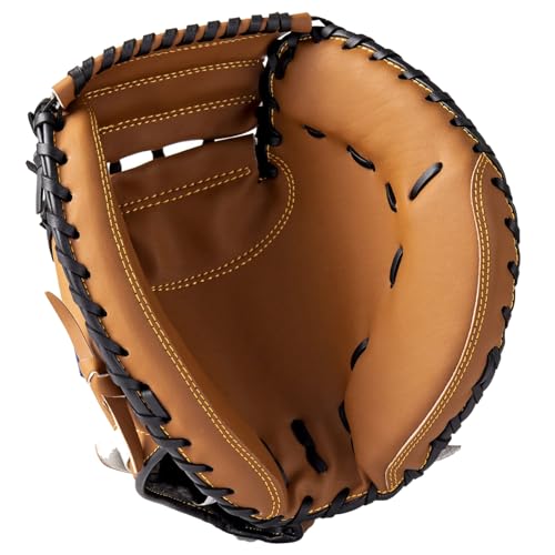 LeapBeast Catcher Handschuhe, 33" Linke Hand Baseball Handschuh, Softball Handschuh Catcher's Erwachsene für von Outdoor Sportarten Baseball-Enthusiast (Braun)