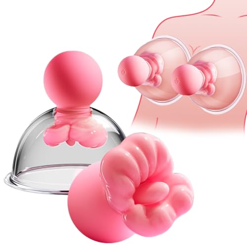 NAIXBTY Neu Elektrische Nippelsauger Vibratoren Brust Massagegerat mit 10 Vibrationsmodi,Zunge Lecken Nippel Vibrator SM Klitoris und G-punkt Stimulation Masturbation Sex Spielzeuge für frauen, Männer