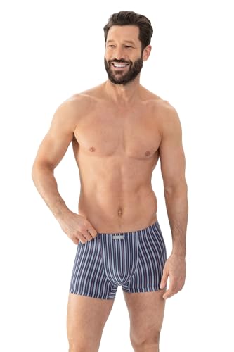 Mey Tagwäsche Serie Varied Stripe Herren Shorties Blue Slate M(5)