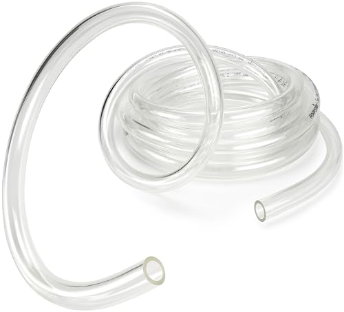 Poppstar PVC Schlauch 5m Transparent (8/10mm, -5 °C bis +65°C, max. 1,5 bar) für Lebensmittel, Wasser