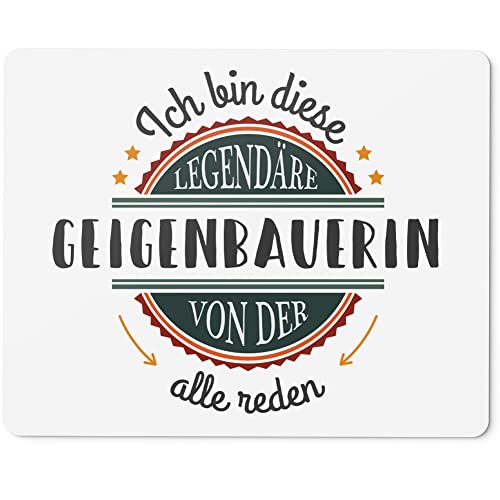 JUNIWORDS Mauspad Mousepad, Ich Bin Diese legendäre Geigenbauerin, von der alle reden (5049828)