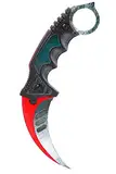 ariknives Elite - Counter Karambit Skin Knife CS GO Streik Messe Jagdmesser taktisches Überlebens Camping Werkzeug (Autotronic)