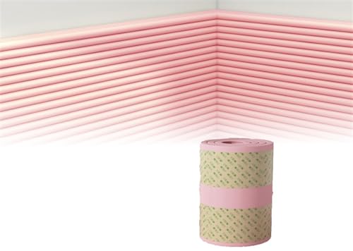 GZGLZDQ Wandpaneele Gepolstert Für Schlafzimmer, 1cm Dick Anti-Kollision Gepolstert Wandpolster Kopfteil, 3D Selbstklebend Wandpaneele Wandpolster (Color : Pink, Size : 40cm x 2m)