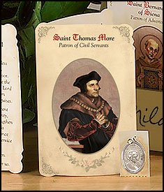 Heilige Karte mit Medaille zum Nachfüllen von St. Thomas More (Bürgerdienst), 6 Stück