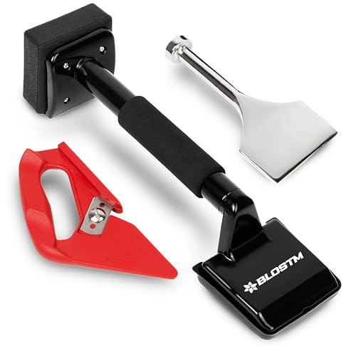 BLOSTM Teppichspanner-Set – keine Falten, Teppich-Kniekicker, Teppich-Nackenrolle und Teppichschneider für alle Teppicharten, professioneller Teppichkicker mit weichem Griff – unverzichtbare