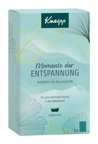 Kneipp Geschenkset Momente der Entspannung - ausgewählte Badekristalle Bestseller (je 1x 60g): Tiefenentspannung, Entspannung Pur und Goodbye Stress - kleine Aufmerksamkeit und ideales Mitbringsel