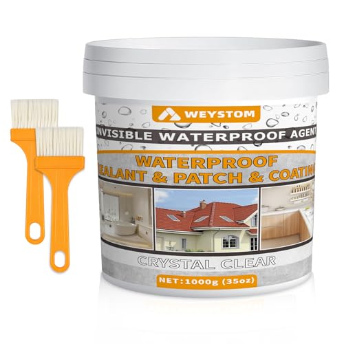 Wasserdichten Dichtungsmittel, 1KG transparente Reparatur und Wasserdichtheits-Klebstoff-Beschichtung, flüssiger unsichtbarer Wasserdichtungsmittel für Dächer, Wände, Outdoor- und Indoor-Beschichtunge