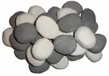 Coals 4 You 20 Keramik-Kieselsteine, Grau und Weiß, Ersatz für Gasfeuer, Bio-Kraftstoffe, Keramik