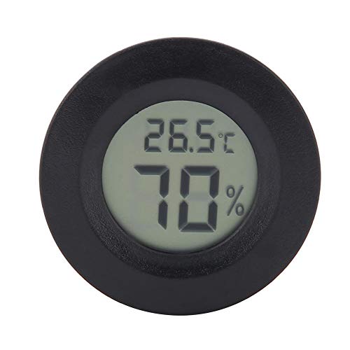 Reptilien Thermometer und Hygrometer Digital Reptile Thermometer LCD Temperatur Feuchtemessgerät mit großem LCD Display für Terrarium Reptilienbecken Terrarien Inkubatoren(Schwarzes)