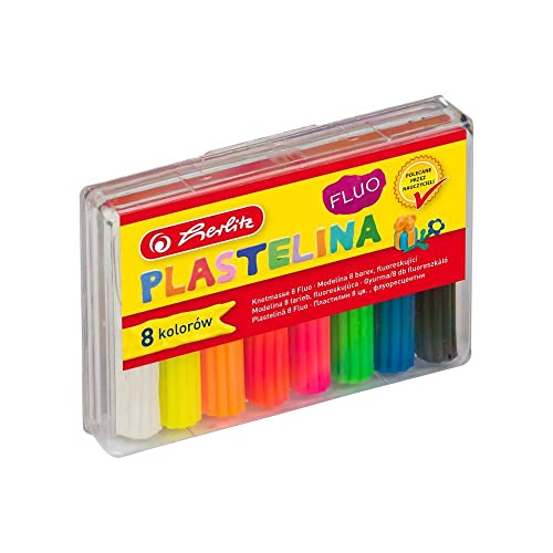 Knetine, 8 fluoreszierende Farben