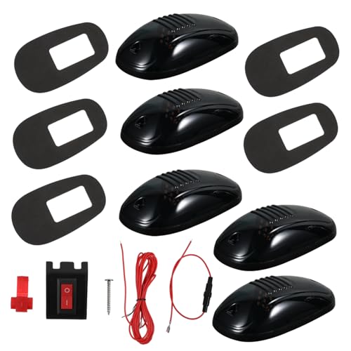 SEWOART 5 Stk Dach Licht Abstandsleuchte Autodach Kabinenmarkierungsleuchtenabdeckung Bernstein Lkw Begrenzungsleuchten Dachlampe Lauflicht Dachmarkierung Pvc Laufende Lichter