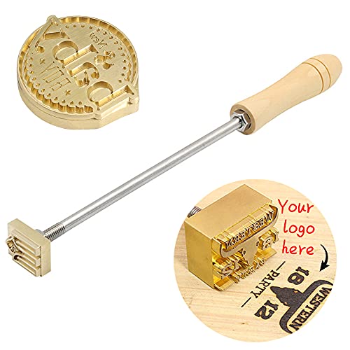 Benutzerdefiniertes Logo-Brandeisen für Holz, personalisiertes Brandeisen-Heizstempel-Kit, benutzerdefinierte Holzbrennstempel-Heizung für Leder, Holz, Papier, Kuchen, Brotbacken