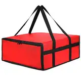 SMZhomeone Isolierte Pizza Liefertasche Lebensmitteltasche Isolierte Einkaufstasche Schwarz Und Rot(Red50*50 * 20.5CM)