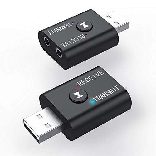 Sender Empfänger für TV, 2 In 1 Bluetooth 5.0 Independent Circuit Audio Adapter Ausrüstung für TV/PC/Projektor/Handy/Tablet/Home Sound System