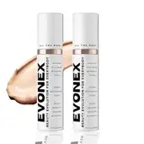 Evonex Age Defying Foundation, Evonex Age Defying Makeup, Universal Tint, Light Sheer Coverage Tinted Face Sunscreen, Anti-Aging Tinted Moisturizer Cream (2 Pcs)