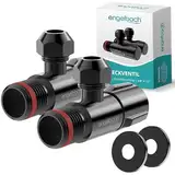 Engelbach® Universal Eckventil 1/2 Zoll selbstdichtend (2er Set) - Eckregulierventil mit Schnellverschluss - öffnet und schließt mit nur 1/4 Umdrehung - für Kalt- und Warmwasserleitungen