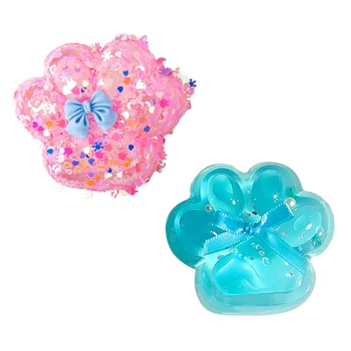 Anti-Stress-Katzenspielzeug, fröhlich, rosa, blau, Katzenpfoten, geeignet für Schule, Kindergarten, Spielplatz, Spielzimmer, Freizeitzentrum, Kinderzimmer
