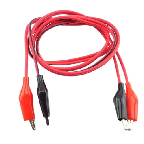 Krokodilklemmen Elektrische DIY-Testleitungen Doppelseitige Krokodilprüfklemmen Rot Schwarz Elektrische Roach-Überbrückungskabel