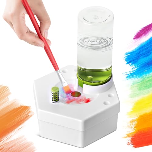 LWMTT Paint Brush Cleaner, Brush Rinser, Pinselspülwerkzeug, Pinselspüler mit fließendem Wasserkreislauf, Acrylpinselspüler, Pinselreinigungswerkzeug für Acryl