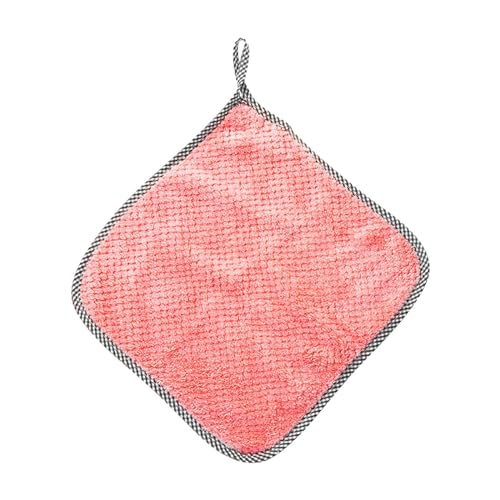 Kleiner Sack, 1 x Flicken-Geschirrtuch, Wasseraufnahme, verdickter Topf, Waschtuch, Tisch, Küche, Geschirrtuch, gestreifte Waschlappen (Rot, Einheitsgröße)