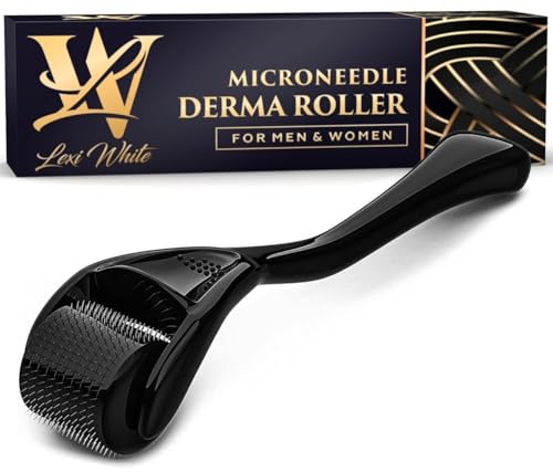 Derma Roller for Skin, Hair & Beard – Women and Men Titanium Microneedling Roller for Face & Scalp, Safe & Easy to Use