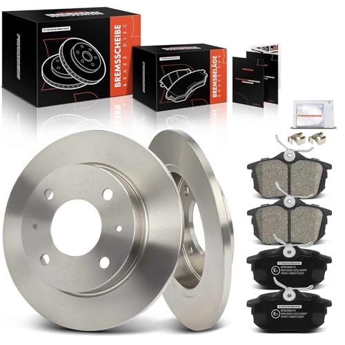 Frankberg 2x Bremsscheiben + 4x Bremsbeläge Mit bremsenschmiermittel Hinterachse Kompatibel mit Colt VI Z2A Z3A 1.3L 1.5L 2004-2012 Forfour 454 1.1L-1.5L 2004-2006 Replace# 4544200072