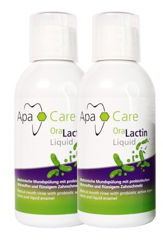 Apa Care Liquid 2 Flaschen | Die Mundspülung mit Hydroxylapatit und Präbiotika | Künstlicher Zahnschmelz | gegen Mundgeruch | Schutz vor Karies und Parodontitis | 2x 200 ml