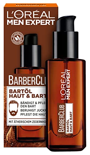 L'Oréal Men Expert Bartöl mit Zedernholzöl für die tägliche Bartpflege, Barber Club, 1 x 30 ml