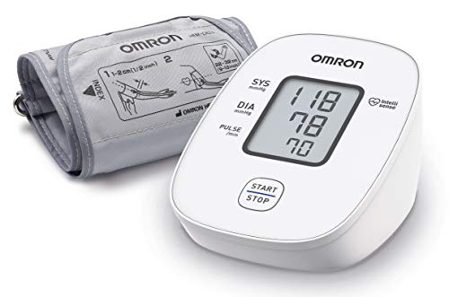 OMRON X2 Basic – Klinisch validiertes automatisches Oberarm-Blutdruckmessgerät | Erkennung unregelmäßiger Herzschläge | mit Manschettensitzkontrolle | einfache Einknopfbedienung | 22-32cm