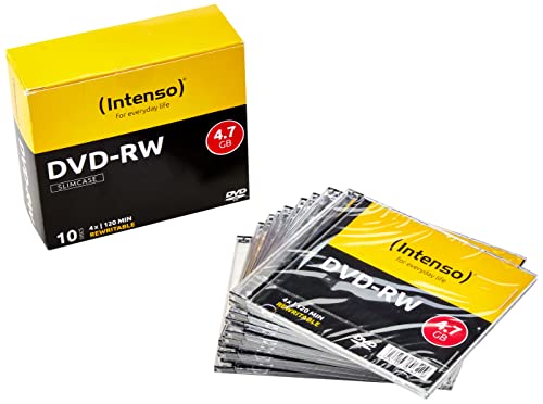 Intenso DVD-RW 4,7GB Rewritable 4x Speed 10er Pack Slimcase