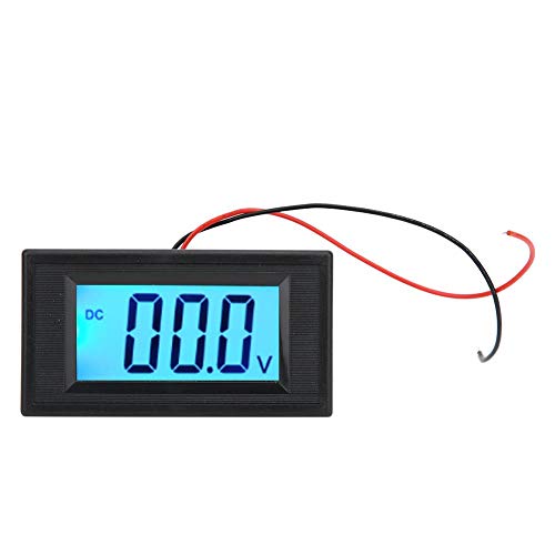 Oumefar LCD-Digitalanzeige Zweidrahtiger DC-Spannungsmesser-Monitor Voltmeter-Spannungsfeld-Anzeigemodul Genaue Messung Spannungsprüfgerät Mini-Messgerät Keine direkte Belichtung(DC3.5V-30V)