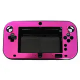 OSTENT Anti-Schock Hard Aluminum Box Cover Case Shell kompatibel für Nintendo Wii U Gamepad Farbe Rose Red