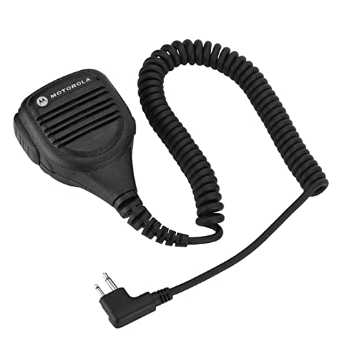 Handmikrofon, Lautsprecher Mikrofon, 3,5-mm-Kopfhörerbuchse Lautsprechermikrofon Talkie Radio Handmikrofon Walkie-Talkie-Mikrofon mit Stahl Gürtelclip