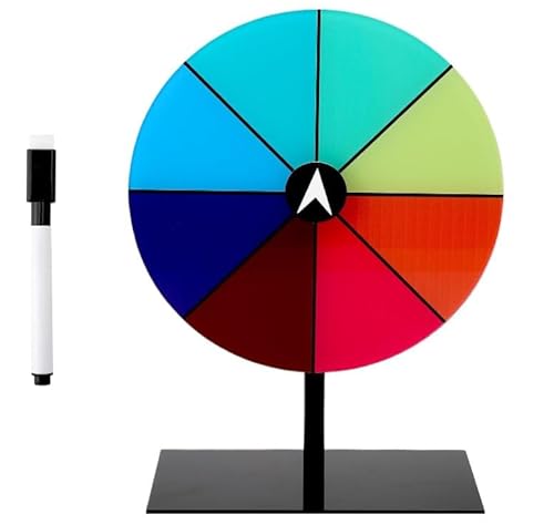 Glücksrad Zum Drehen, 20cm Glücksrad Spielzeug, Spinnings Prize Wheel, Tabletop Spinnings Prize Wheel, Drehendes Preisrad Für Karneval,Messen,Rutschroulette-Rad des Glücksspiels Mit Stand Und Löschbar