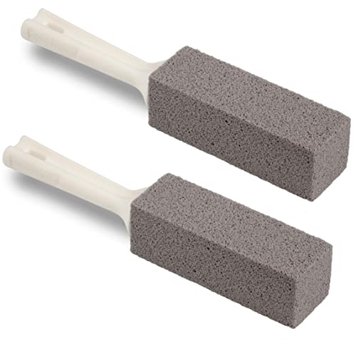 Cleaning Block WC, Toilette-Reinigungsstein mit Griff, 1 Stück (2er Pack), grau,