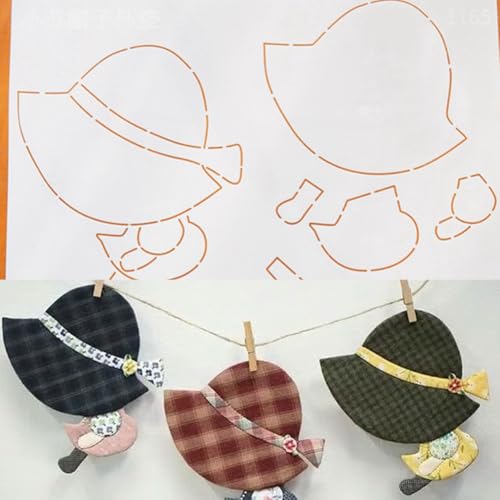 Niedliche Untersetzer, Quilt-Vorlagen, Patchwork-Stickvorlage, DIY-Katzen-Matte, Vorlage, Handnähen, Untersetzer, Stickwerkzeug, kleines Mädchen