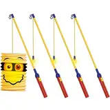 Heelay 4 LED Laternenstab Electric 40cm für St Martin, Elektronischer Lantern Rods Stab Laternenumzüge Halloween Zauberstäbe für Kostüme für Kinder Party Kostümpartys