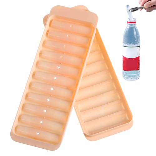 Ice Tray, Ice Hangout Maker with Lid, Flexible Silicone Cube Mold, Homemade Drink Chilling Tool, Easy Release Freezer Trays for Summer, Cocktails, Wine, Juice, Color Pink, Blue, Green