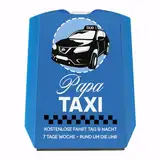 Papa Taxi Parkscheibe mit 2 Einkaufswagenchips Auto Geschenkidee Geburtstag Vatertag Papi Auto Taxifahrer Disco Partytaxi