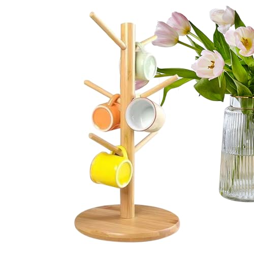 Generisch Kaffee-Baum Tassenhalter - Tassenhalter Für Küche Und Bar - Becher Aufbewahrung & Organizer Mit 6 Haken Für Küche, Café Und Bar Deko
