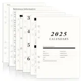 Yanpoake 2025 Wochenplaner Monatsplaner Einlage A5 Weekly & Monthly Planner Personal Organizer Kalendereinlagen Kalender 2025 A5 1 Woche 2 Seiten,148x210mm,Locher 6 Loch ideal für Jahresplaner