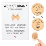 Schwangerschaft Geschenk Entscheidungsmünze Geschenke zur Baby Geburt Geschenkidee für Werdende Mütter Werdender Väter Neue Papa Mama Taufgeschenke Jungen Mädchen (Rosegold)