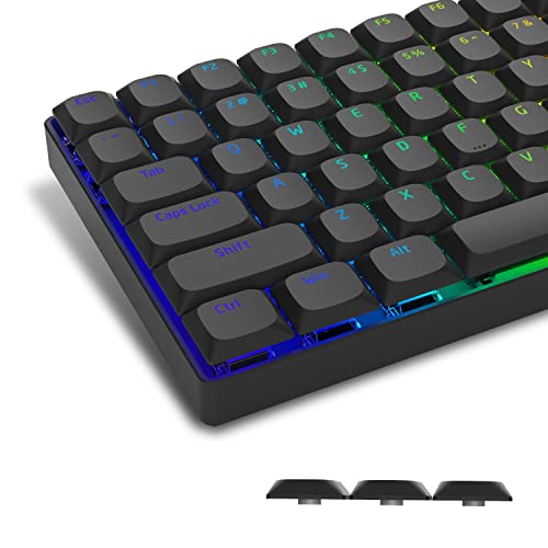 Low Profile Horizon 118 Keycaps, Tastenkappen Shine Through für 60% 65% 75% 80% 100% ANSI US Layout Cherry Gateron MX Switch Mechanische Tastatur, Schwarze