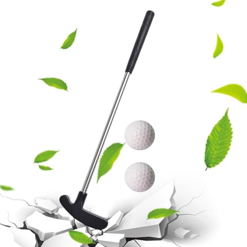 Mini-Golfschläger - Edelstahl Golf-Putter Zinkkopf | Einstellbares Rostfreies Minigolf Zubehör | Komfortabler Jugendclub Für Kinder Indoor Für Wohnzimmer, Schlafzimmer