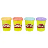 Hasbro Play-Doh PlayDoh 4er Pack Sweet, Bastel-Set in Pastellfarben für Kleinkinder, Dosen je 112g (pink, hellblau, Hellorange, lila), für fantasievolles Spielen ab 2 Jahren