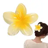 Blumen-haarklammern, Haarspange Hawaii Blume, Egg Flower Hair Claw Clips, Haarspange Blumen Hawaii Tropical, Rutschfest Haarklammern Elegante Haarstyling Zubehör Flower Hair Clip Claw Haarschmuck