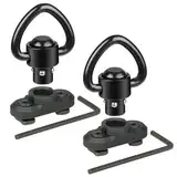 ANBOO 2 Stück für M-LOK Montageadapter und Sling Swivel Quick Detachable Kit mit 360 Grad Rotation Hochwertiges Jagdwaffenzubehör für Schnelle Anpassung und Vielseitige Bewegungsfreiheit