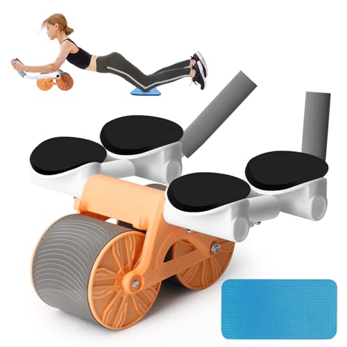 Automatische Rebound-Bauchroller, Bauchroller Automatisches Rebound Bauchrad, AB Roller Bauchtrainer, 2-in-1 Bauchtrainer Plank AB Roller Wheel für Core Trainer, für Männer und Frauen